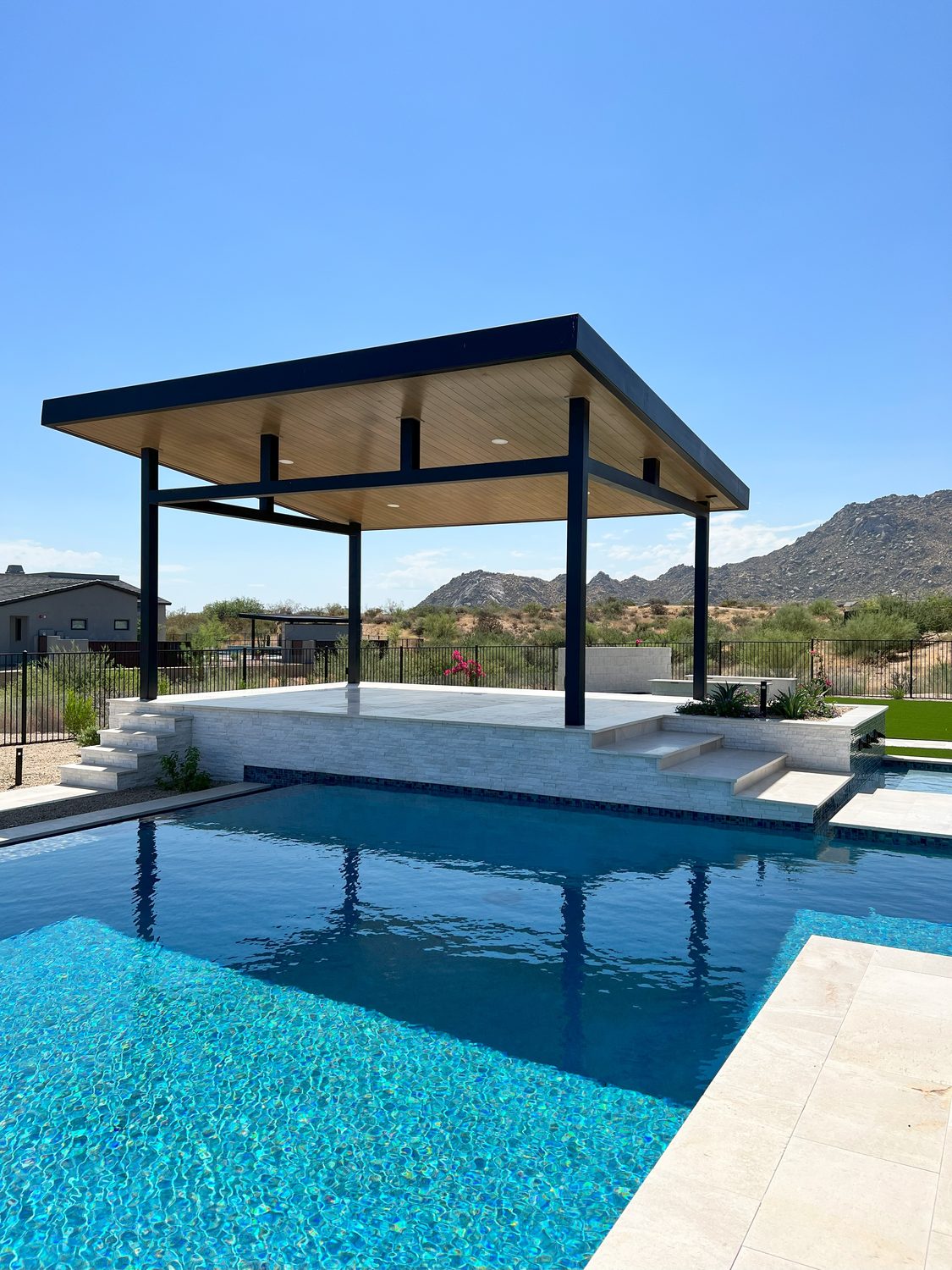 Desert-modern ramada and pool