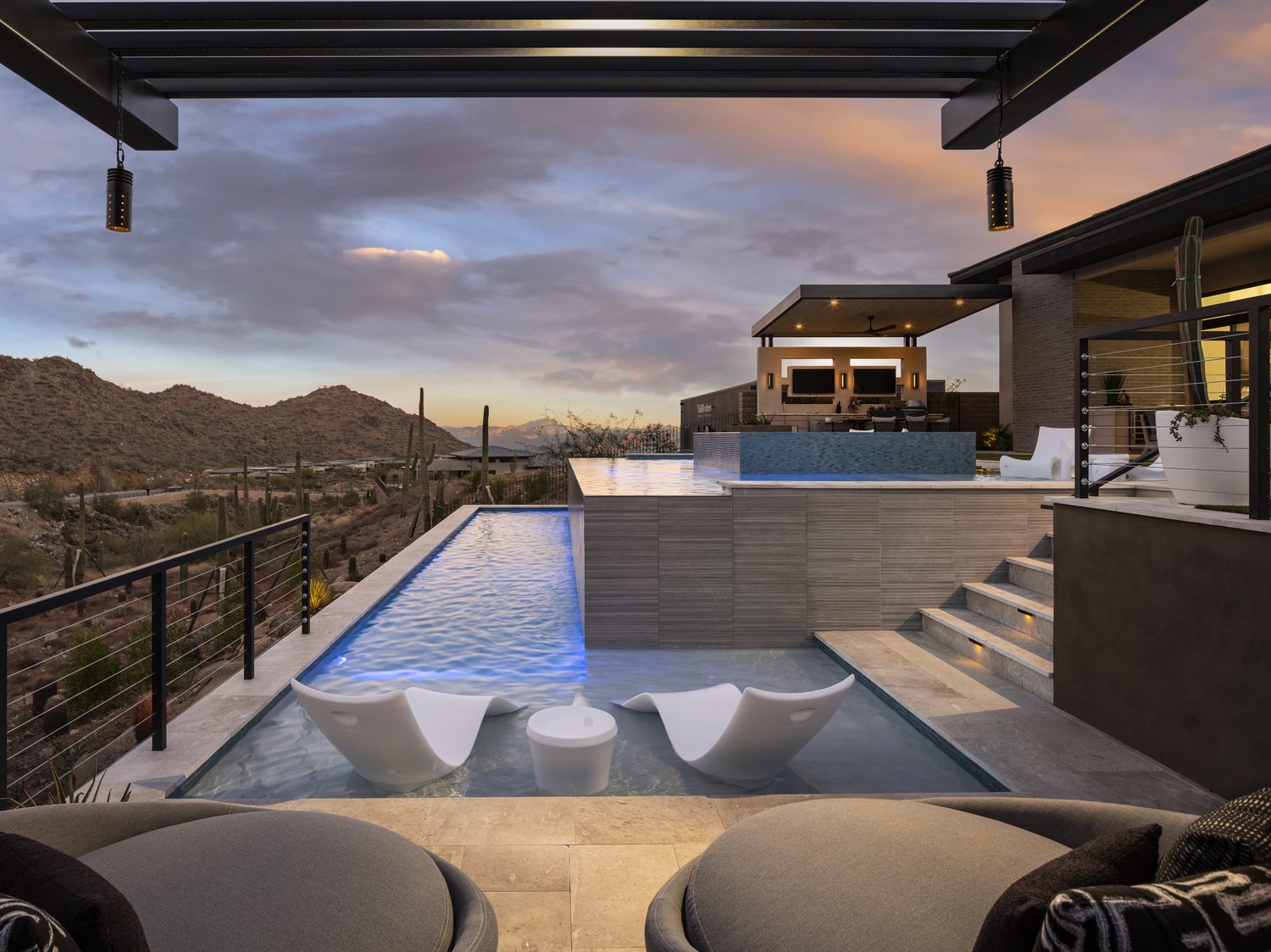 Tiered Pool with Mountain Views — pool in Fountain Hills, AZ