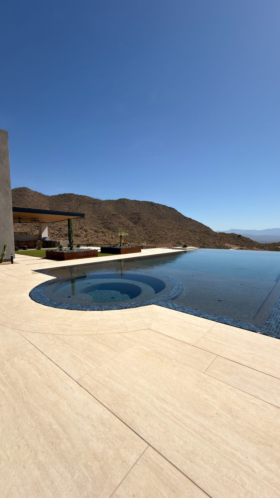 Travertine-Look Deck & Spa &mdash; pool in Fountain Hills, AZ